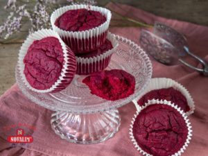 bezlepkové muffiny z červenej repy