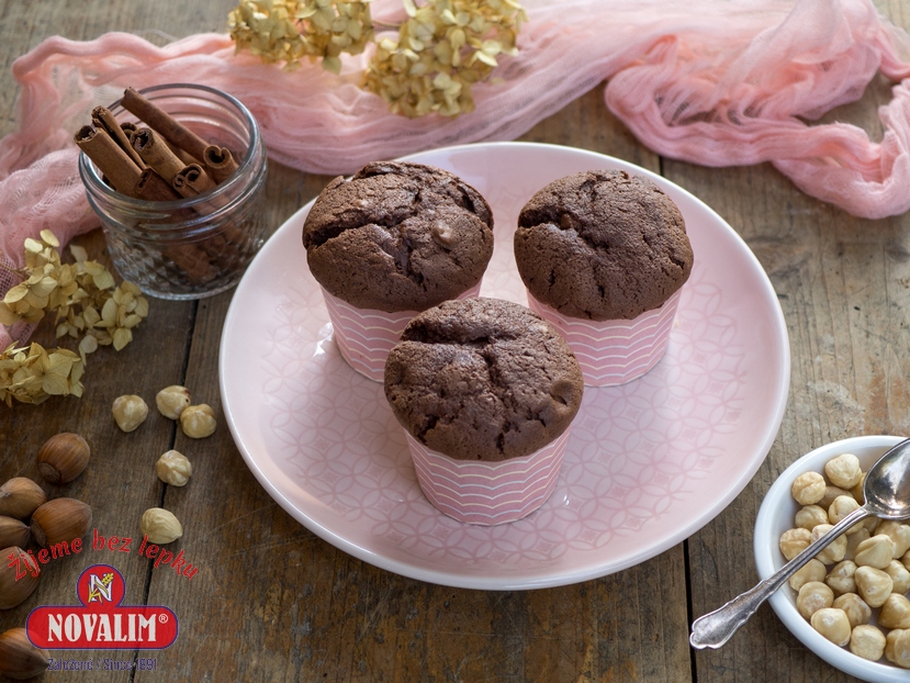 perníkové bezlepkové muffiny s čokoládou
